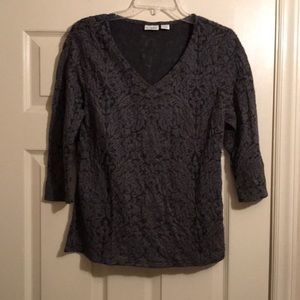 Charcoal gray blouse